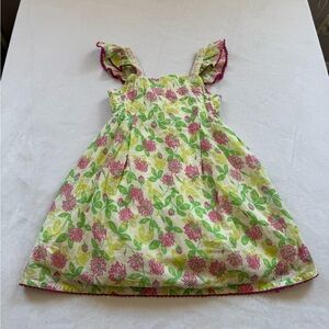Cupcakes and Cashmere Girls Flutter Sleeve Dress Floral Ruffle  SZ 7